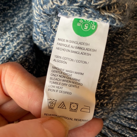 Bass & Co cotton blue marled sweater - Large - Picture 3 of 3